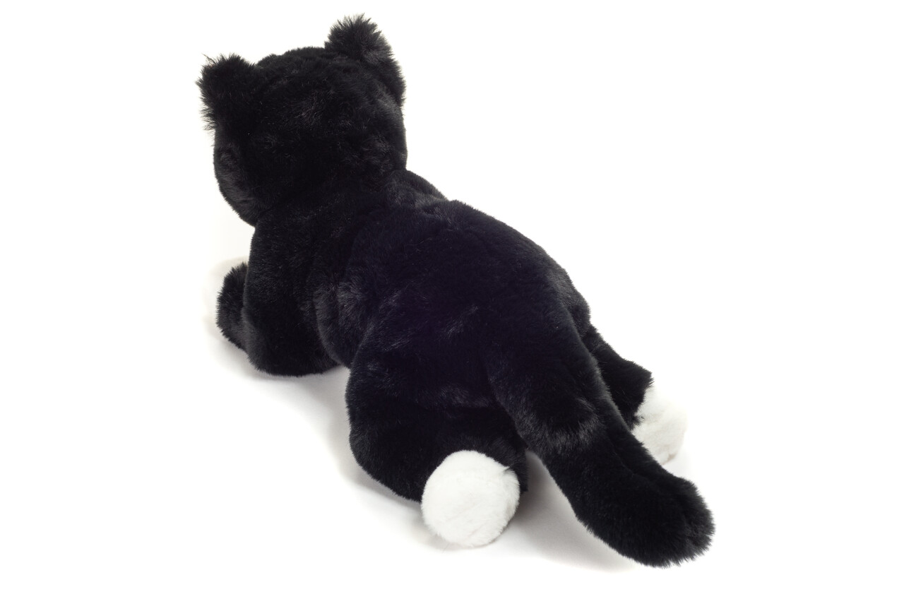Hermann Teddy Knuffel Kat Zwart 30 cm
