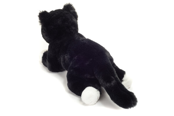 Hermann Teddy Knuffel Kat Zwart 30 cm