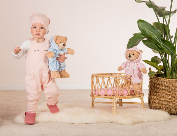 Hermann Teddy Knuffel Beer met Pyjama Roze Hermann Teddy Knuffel Beer met Pyjama Roze