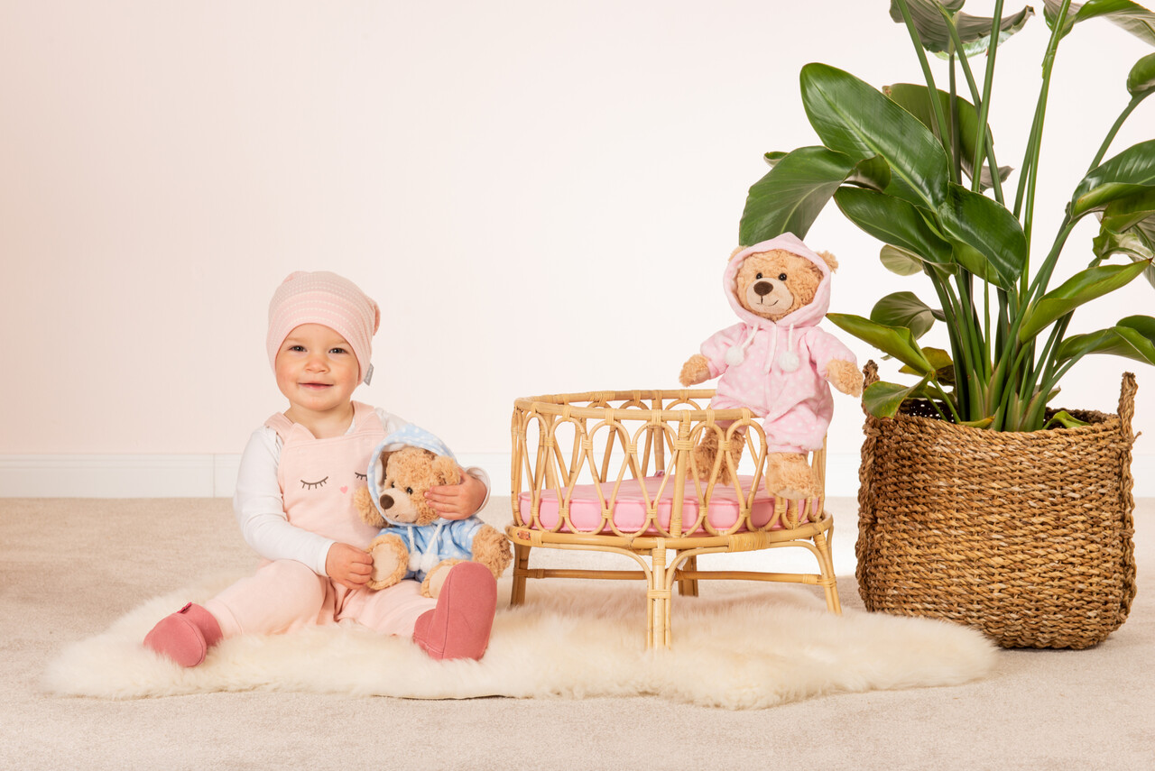 Hermann Teddy Knuffel Beer met Pyjama Roze Hermann Teddy Knuffel Beer met Pyjama Roze