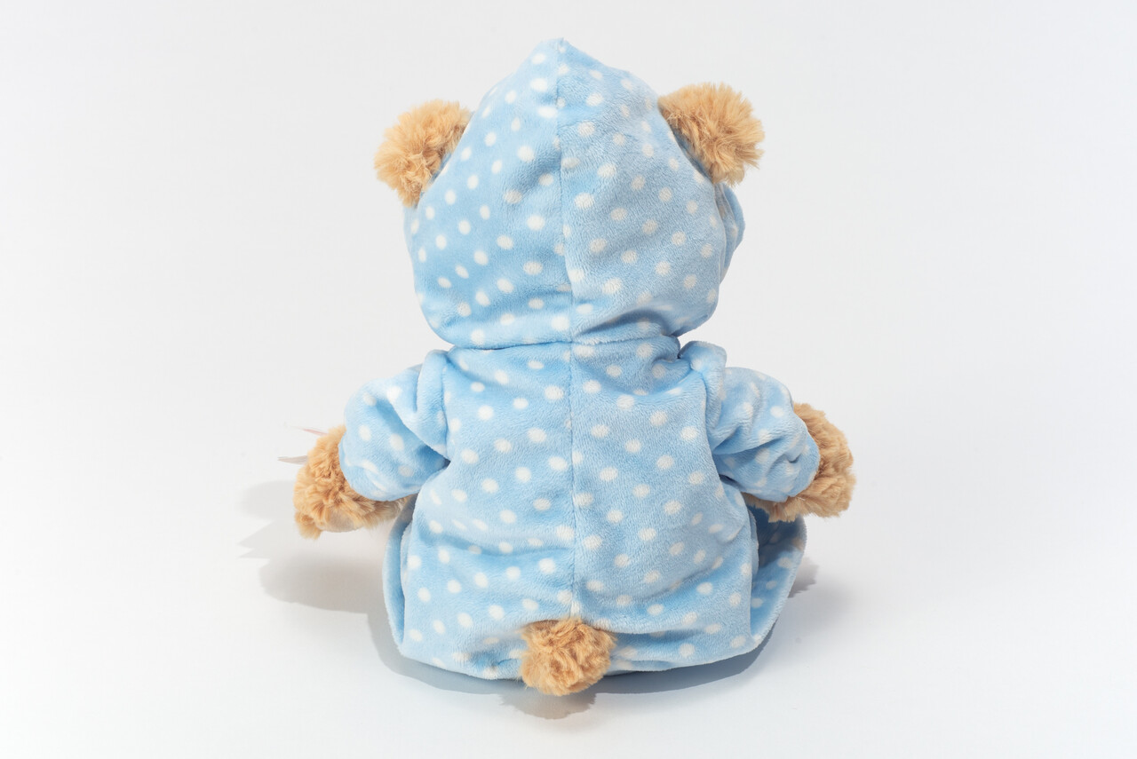 Hermann Teddy Knuffel Beer met Pyjama Blauw
