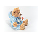 Hermann Teddy Knuffel Beer met Pyjama Blauw