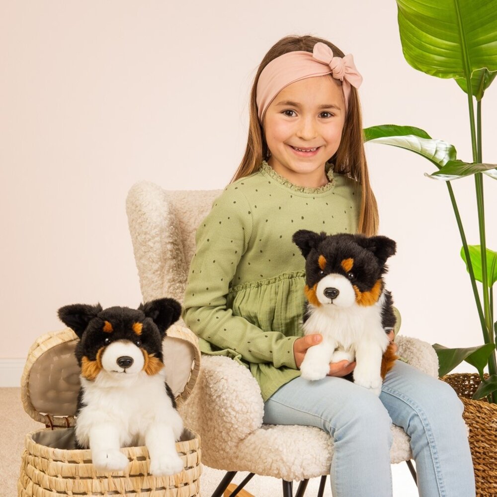 Hermann Teddy Knuffel Hond Border Collie tri-color