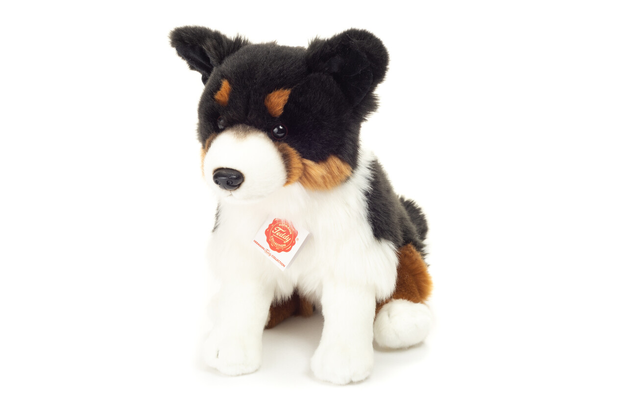 Hermann Teddy Knuffel Hond Border Collie tri-color