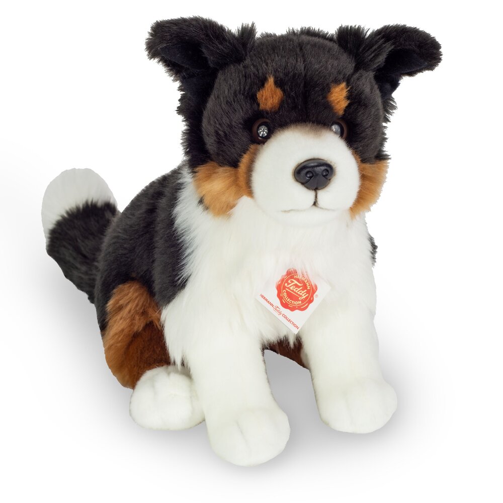 Hermann Teddy Knuffel Hond Border Collie tri-color