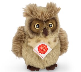 Hermann Teddy Knuffel Uil Grijsbruin