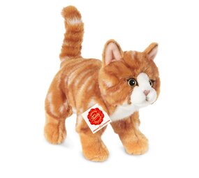 Hermann Teddy Knuffel Kat Rood Staand 20cm