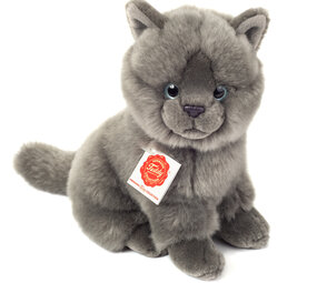 Hermann Teddy Knuffel Kat Karthuizer Chartreux 20cm