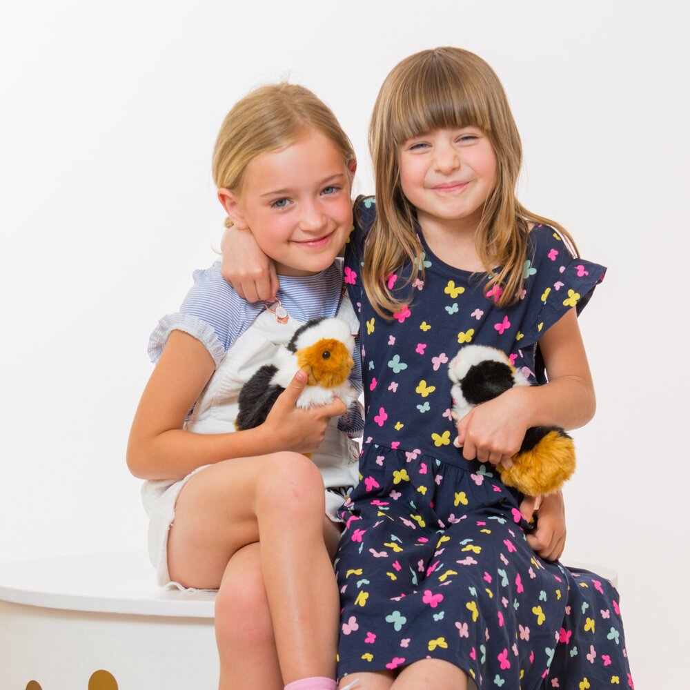 Hermann Teddy Knuffel Cavia 3-kleurig 20cm