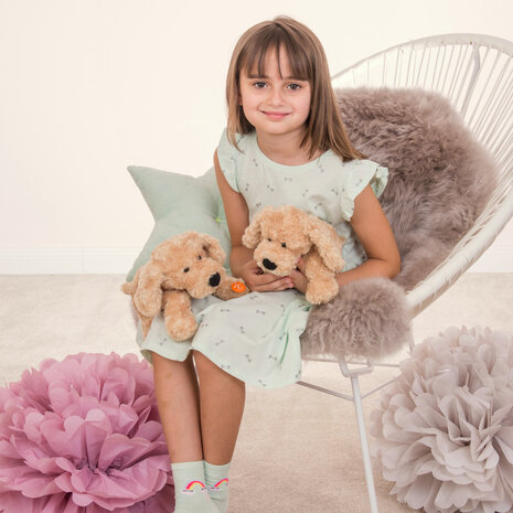 Hermann Teddy Knuffel Hond Beige 28cm