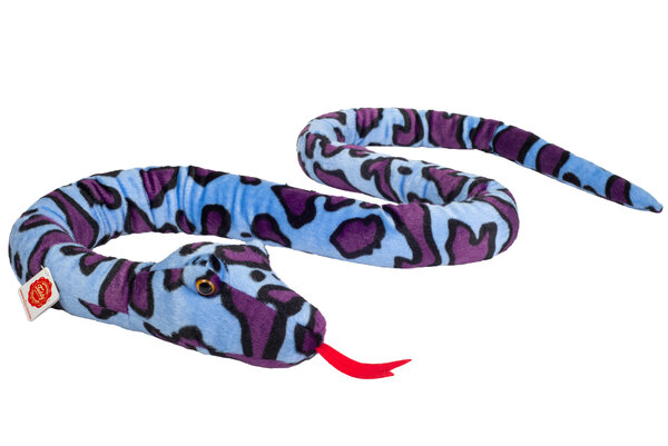 Hermann Teddy Knuffel Slang Lila Blauw Gevlekt 175 cm