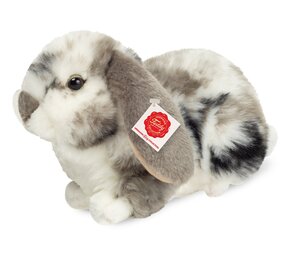 Hermann Teddy Knuffel Konijn Ram Grijs Wit 23 cm