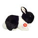 Hermann Teddy Knuffel Haas Zwart Wit 23 cm