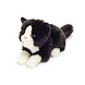 Hermann Teddy Knuffel Kat Zwart Wit 20cm
