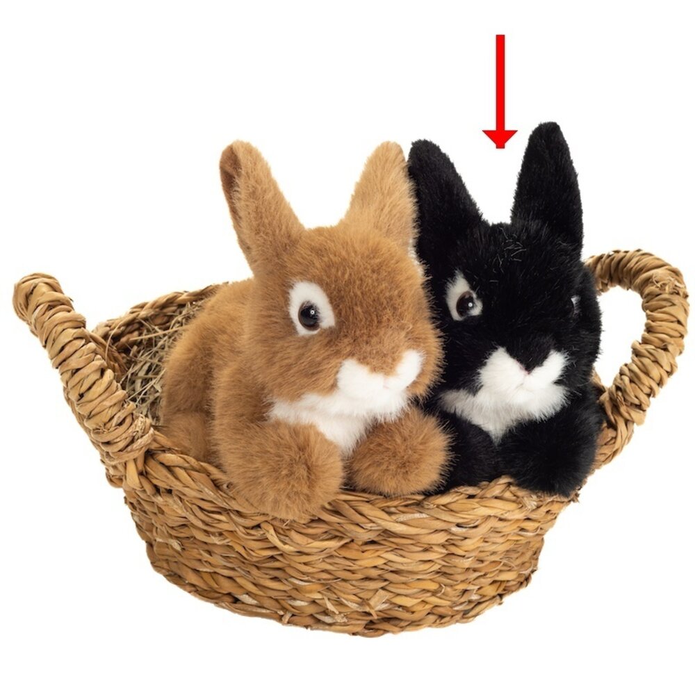 Hermann Teddy Knuffel Konijn Zittend Zwart 17 cm Hermann Teddy Knuffel Konijn Zittend Zwart 17 cm