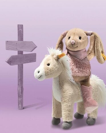 Steiff Knuffel Hoppie Rabbit Cowgirl Multicolor 32cm