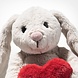 Steiff Knuffel Hoppie Rabbit Love Lichtgrijs 16cm