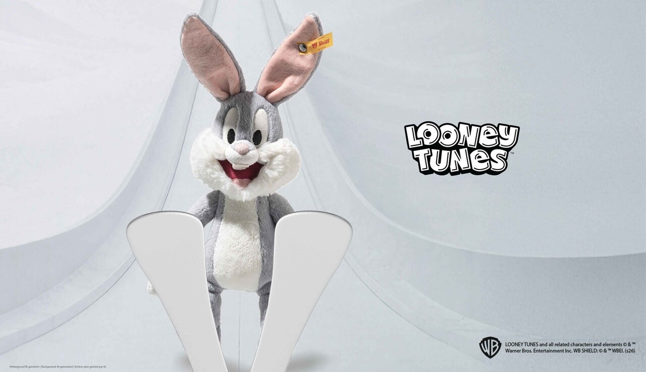 Steiff Knuffel Bugs Bunny Grijs/White 32cm