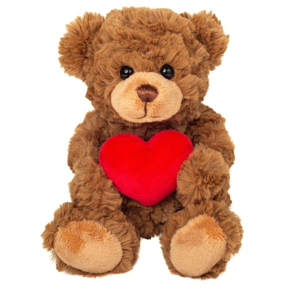 Hermann Teddy Knuffel Teddybeer met Hartje Bruin 20cm