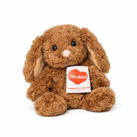 Hermann Teddy Knuffelkonijn Baby Bunny Bruin 20cm Hermann Teddy Knuffelkonijn Baby Bunny Bruin 20cm