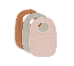 Jollein Slab badstof pale pink/nougat/caramel (3pack) Jollein Slab badstof pale pink/nougat/caramel (3pack)