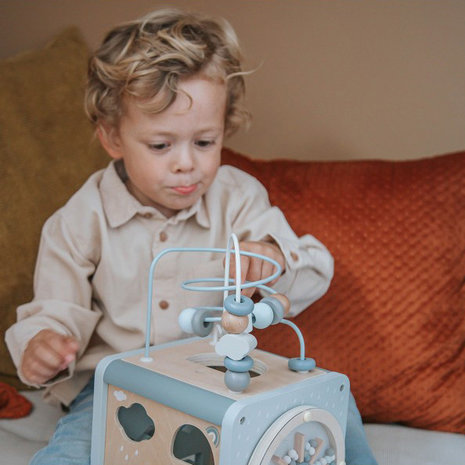 Label Label Activiteitenkubus - Blauw Label Label Activiteitenkubus - Blauw