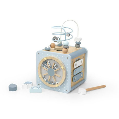 Label Label Activiteitenkubus - Blauw Label Label Activiteitenkubus - Blauw