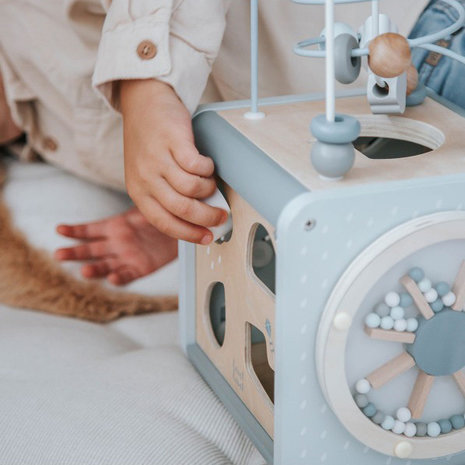 Label Label Activiteitenkubus - Blauw Label Label Activiteitenkubus - Blauw