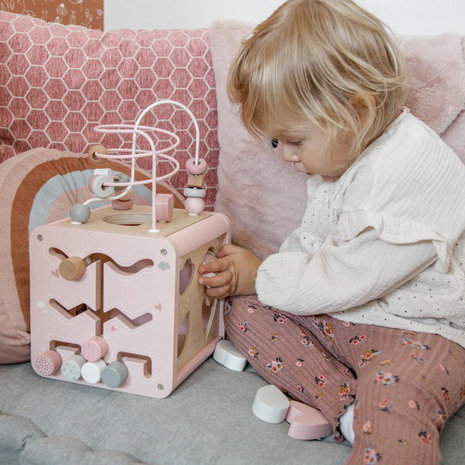 Label Label Activiteitenkubus - Roze Label Label Activiteitenkubus - Roze