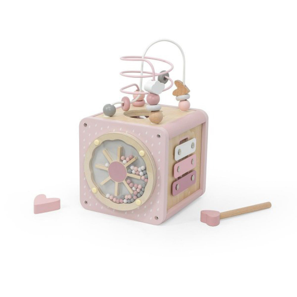 Label Label Activiteitenkubus - Roze Label Label Activiteitenkubus - Roze