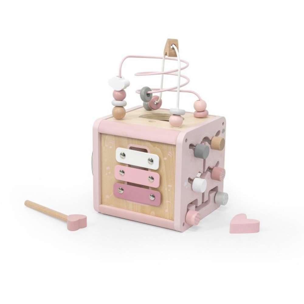 Label Label Activiteitenkubus - Roze Label Label Activiteitenkubus - Roze