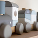Label Label Stapeltrein blauw Label Label Stapeltrein blauw