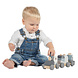 Label Label Stapeltrein blauw Label Label Stapeltrein blauw