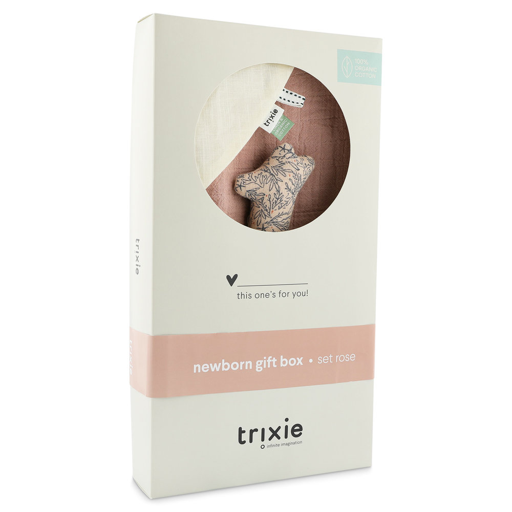 Trixie Newborn geschenkdoos M - Lovely Leaves Trixie Newborn geschenkdoos M - Lovely Leaves