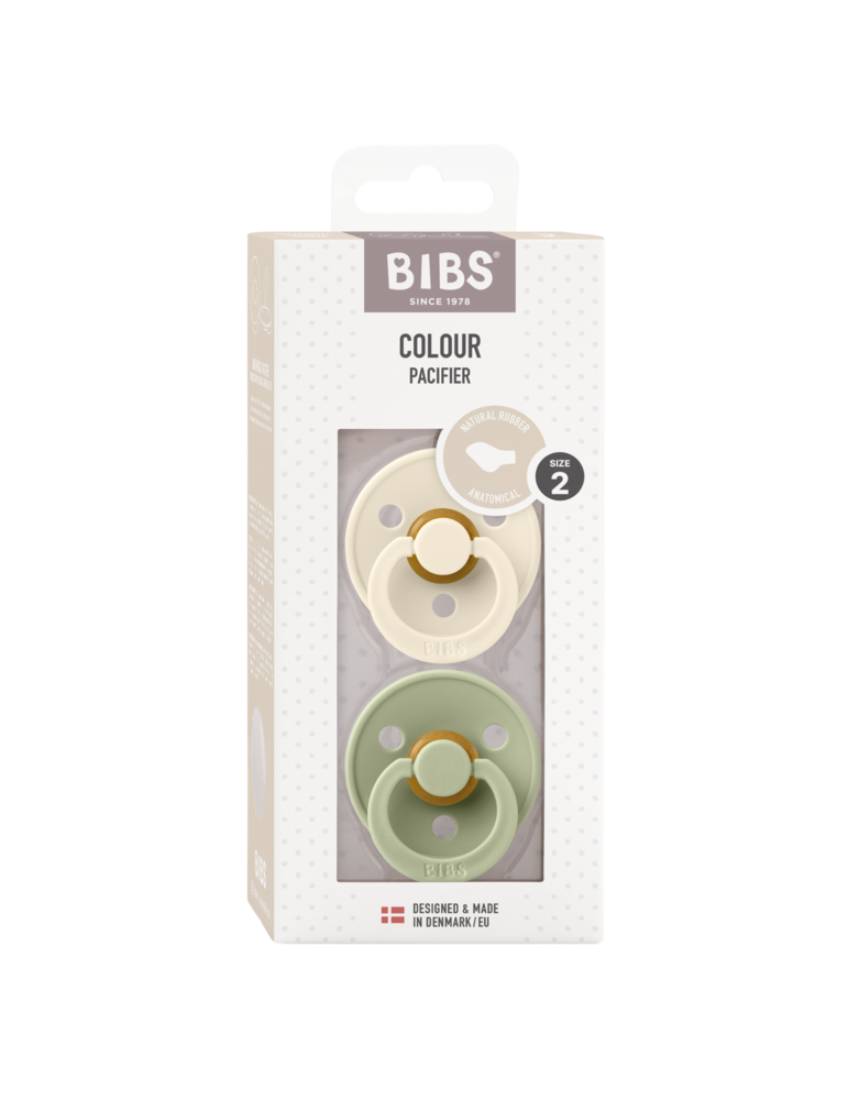 BIBS Colour Anatomical 2 pack Ivory/Sage BIBS Colour Anatomical 2 pack Ivory/Sage