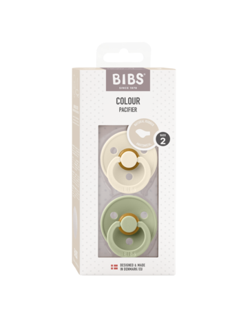 BIBS Colour Anatomical 2 pack Ivory/Sage BIBS Colour Anatomical 2 pack Ivory/Sage