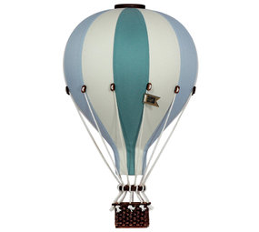 Super Balloon Luchtballon - groen, blauw en ecru