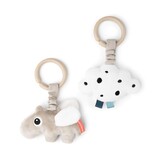 Done by Deer Hangend activiteitenspeeltje Happy clouds Sand (2-pack)