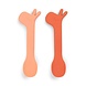 Done by Deer Siliconen lepels Lalee Papaya (2-pack) Done by Deer Siliconen lepels Lalee Papaya (2-pack)