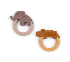 Done by Deer Bijtringen Deer friends Mustard/Powder (2-pack) Done by Deer Bijtringen Deer friends Mustard/Powder (2-pack)