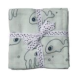 Done by Deer Multidoek Sea friends Blue 120x120cm (2-pack) Done by Deer Multidoek Sea friends Blue 120x120cm (2-pack)