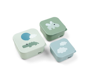 Done by Deer Snackbox set 3 pcs Happy clouds Green