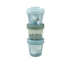 Done by Deer Baby food container 3-pack Croco Green Done by Deer Baby food container 3-pack Croco Green