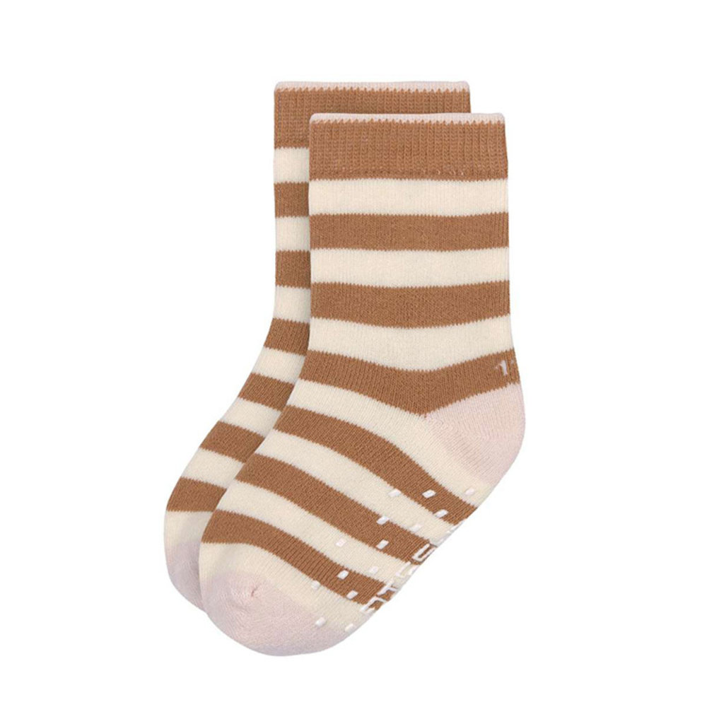 Lässig Antislip sokken GOTS powder pink/caramel (2-pack) Lässig Antislip sokken GOTS powder pink/caramel (2-pack)
