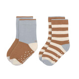 Lässig Antislip sokken GOTS light blue/caramel (2-pack) Lässig Antislip sokken GOTS light blue/caramel (2-pack)