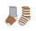 Antislip sokken GOTS light blue/caramel (2-pack)