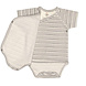 Lässig Romper met korte mouw GOTS Striped grey/anthracite Lässig Romper met korte mouw GOTS Striped grey/anthracite