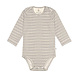 Lässig Romper met lange mouw GOTS Striped grey/anthracite Lässig Romper met lange mouw GOTS Striped grey/anthracite