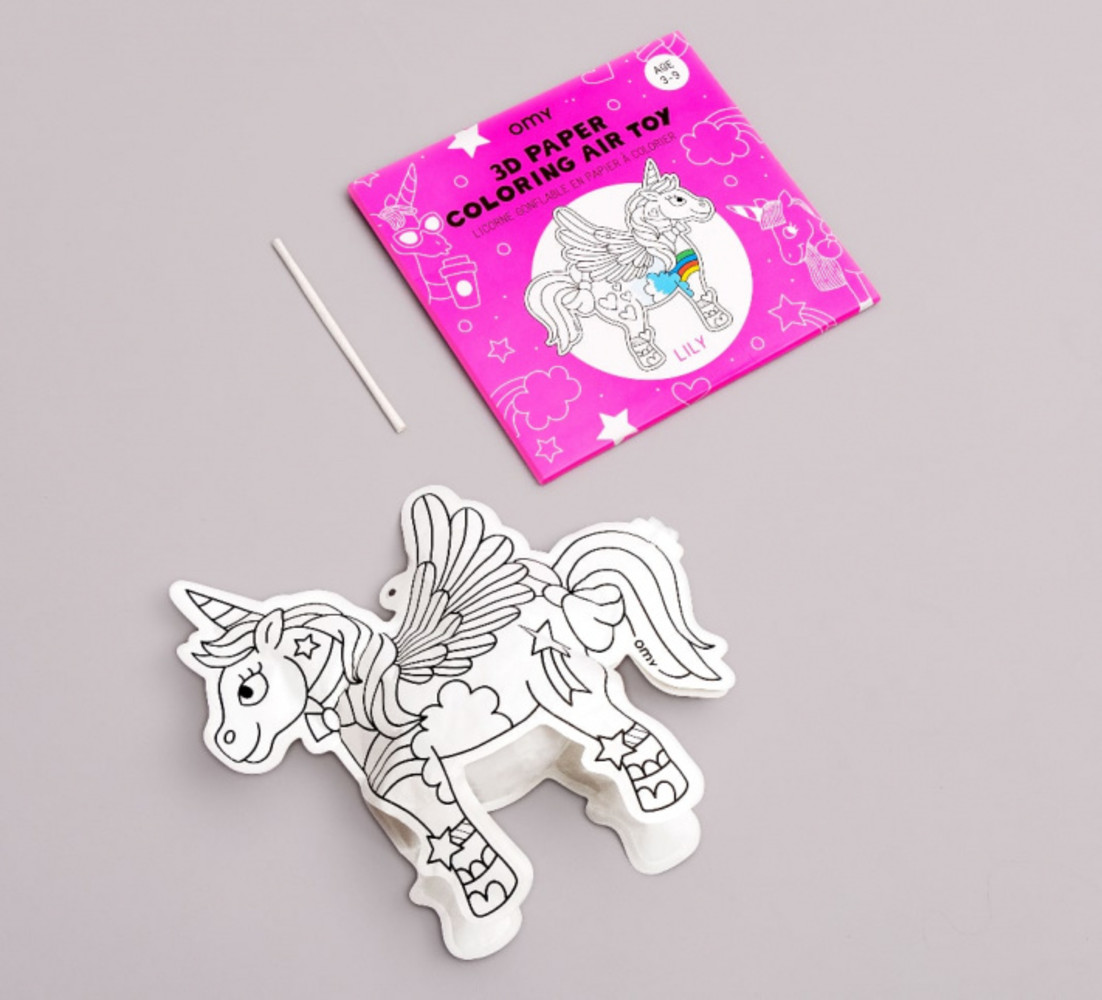 OMY 3D opblaasbare kleurplaat - Lily OMY 3D opblaasbare kleurplaat - Lily