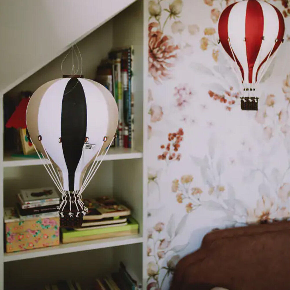 Super Balloon Luchtballon - wit zwart en beige Super Balloon Luchtballon - wit zwart en beige